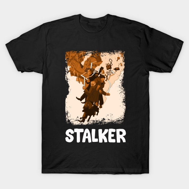 Cloaked in Mystery STALKERs Movie's Cinematic Allure Weaved into Your Daily Style T-Shirt by Thunder Lighthouse